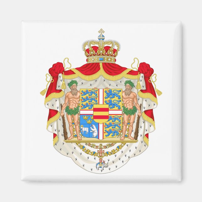 Imán Dinamarca Gran Escudo de Armas (Frente)
