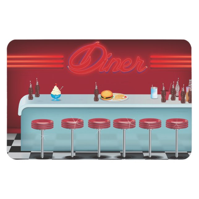 Imán Diner Americano Antiguo (Horizontal)