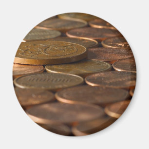 Imán Dinero de las monedas de los peniques del penique