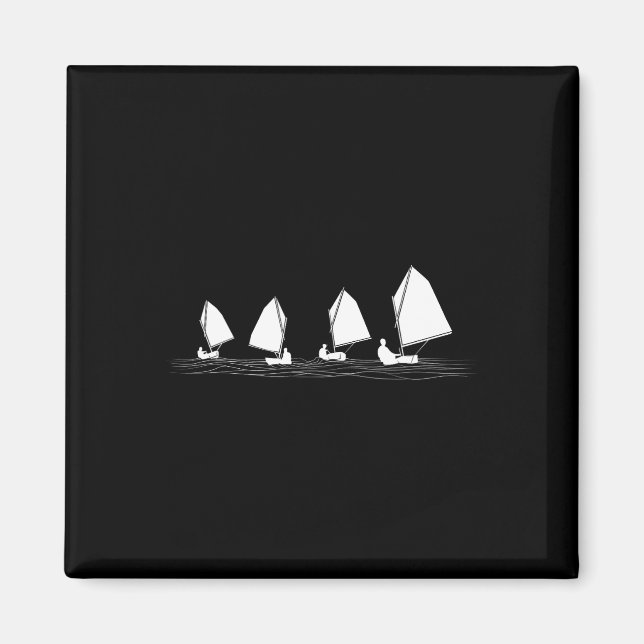 Imán Dinghy Sail Boat Laser Optimist Racing Sailing Las (Frente)