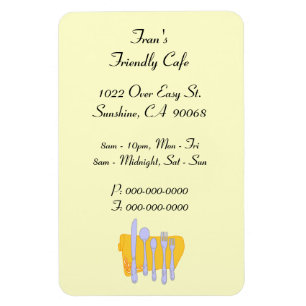 Imán Dinnerware Restaurant Publicidad Personalizado Mag