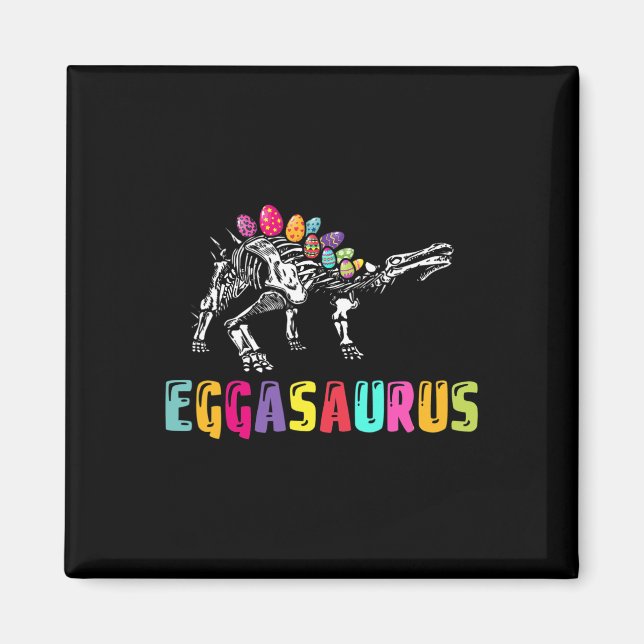 Imán Dino del día de Pascua - Eggasaurus Stegosaurus Hu (Frente)
