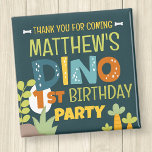 Imán Dino Dino Dinosaurio moderno: Aniversario de la ni<br><div class="desc">Compuesto de divertidos sans serif tipografía manuscrita; dinosaurios Cute T-REX en el fondo Esto es diseñado por Select Fiesta Supplied,  exclusivo para Zazzle. Disponible aquí: http://www.zazzle.com/store/selectpartysupplies</div>