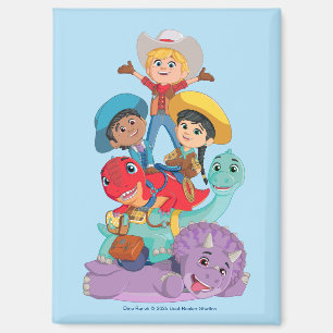 Imán Dino Ranch Friends