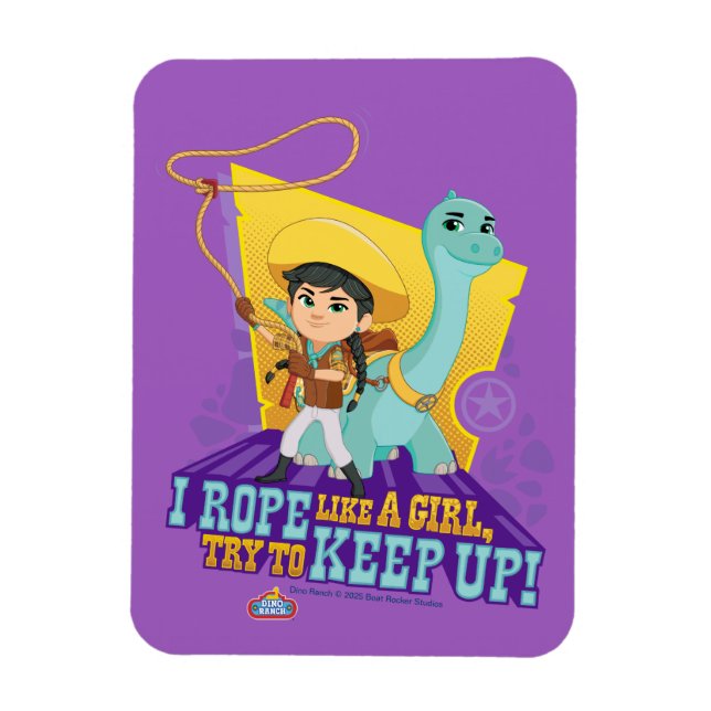 Imán Dino Ranch | Min. y Clover (Vertical)