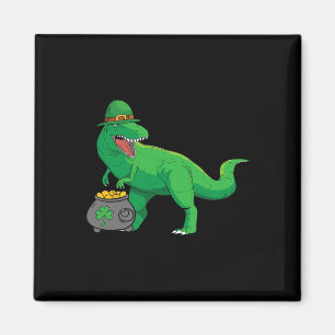 Imán Dino-saurio Afortunado Día de San Patricio T-rex I