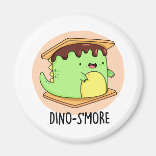 Imán Dino-smore Funny Dinosaur Smore Pun