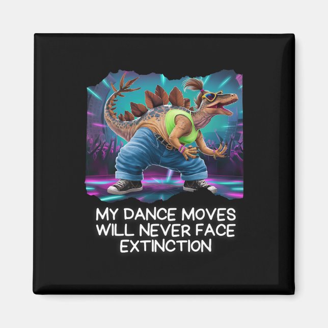 Imán Dinosaur Dance Funny Dancing Dino (Frente)