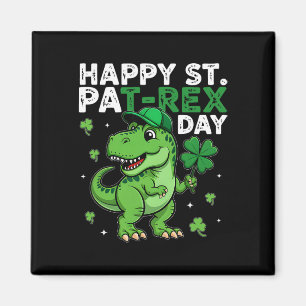 Imán Dinosaur Día de San Patricio Afortunado Shamrock N
