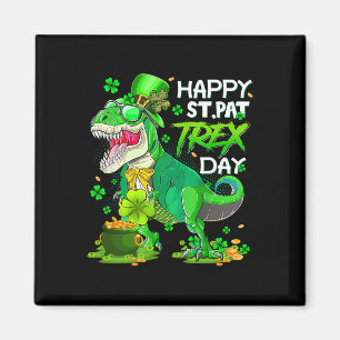 Imán Dinosaur Día de San Patricio Feliz San Pat Trex T