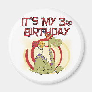 Imán Dinosaurio 3er cumpleaños camisetas y regalos