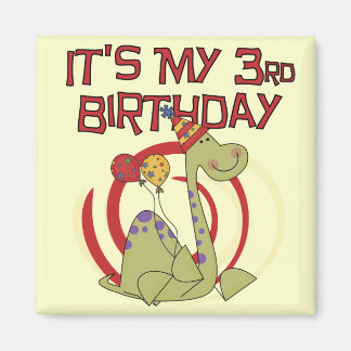 Imán Dinosaurio 3er cumpleaños camisetas y regalos