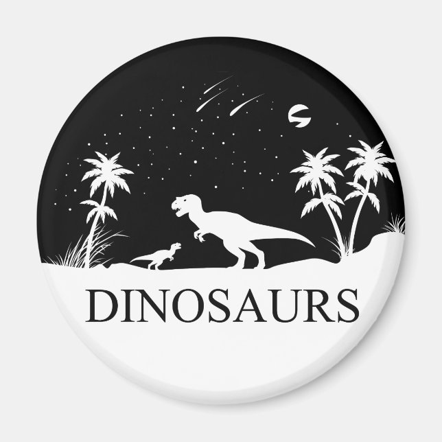 Imán Dinosaurio bajo las estrellas (Frente)