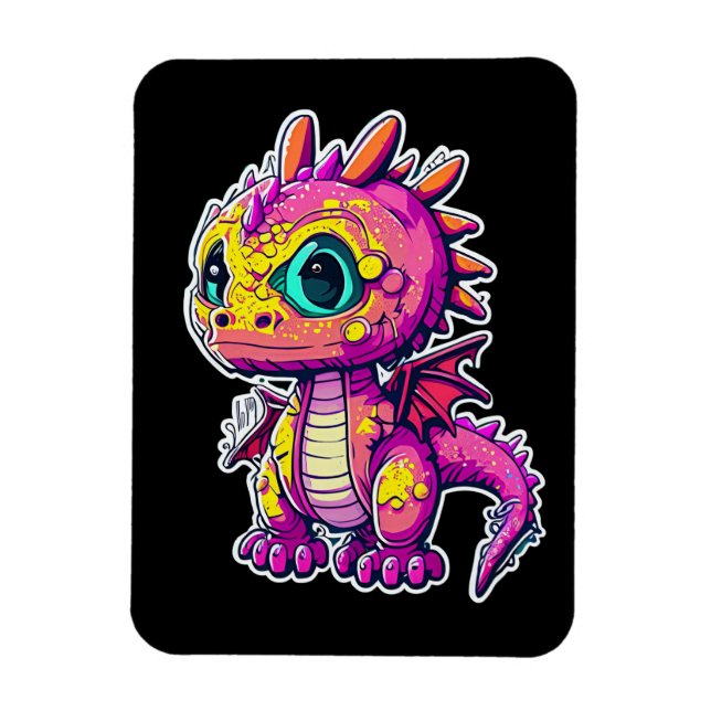 Imán Dinosaurio bebé adorable | Alegría Jurásica (Vertical)