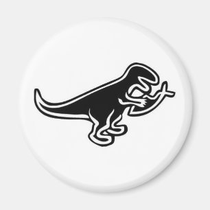 Imán Dinosaurio comiendo Jesús Fish Magnet