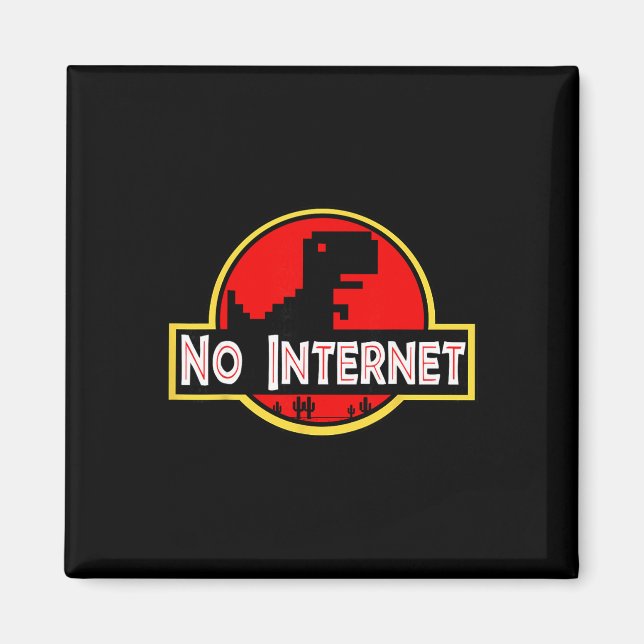 Imán Dinosaurio Divertido Sin Internet Informática  (Frente)
