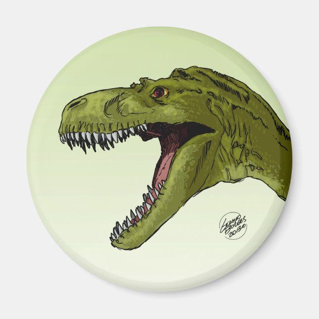 Imán Dinosaurio en T-Rex de Geraldo Borges (Frente)