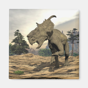 Imán Dinosaurio paquirhinosaurio rugido - Rendición 3D