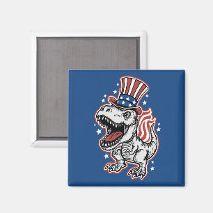 Imán Dinosaurio Patriótico Americano