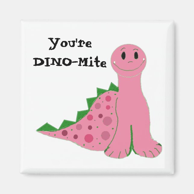 Imán Dinosaurio rosado (Frente)