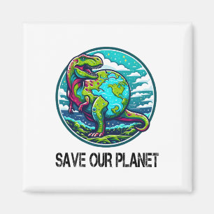 Imán Dinosaurio salva nuestro planeta Día de la Tierra