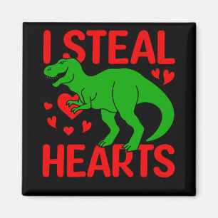 Imán Dinosaurio verde Valentine I Robar corazones