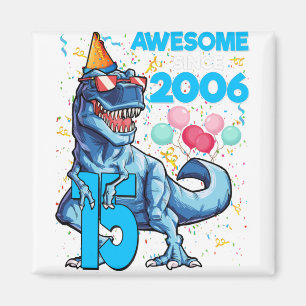 Imán Dinosaurios 15 años niños de 15 años