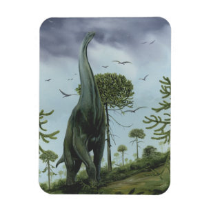 Imán Dinosaurios antiguos, Sauroposeidon con pájaros vo