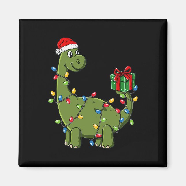 Imán Dinosaurios con luces niños divertidos Navidad (Frente)