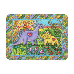 IMÁN DINOSAURIOS PREHISTÓRICOS COLORIDOS, AMIGOS DE DIN