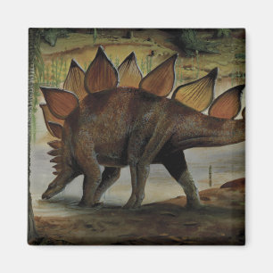 Imán Dinosaurios vintage, Stegosaurus, cola con espigas