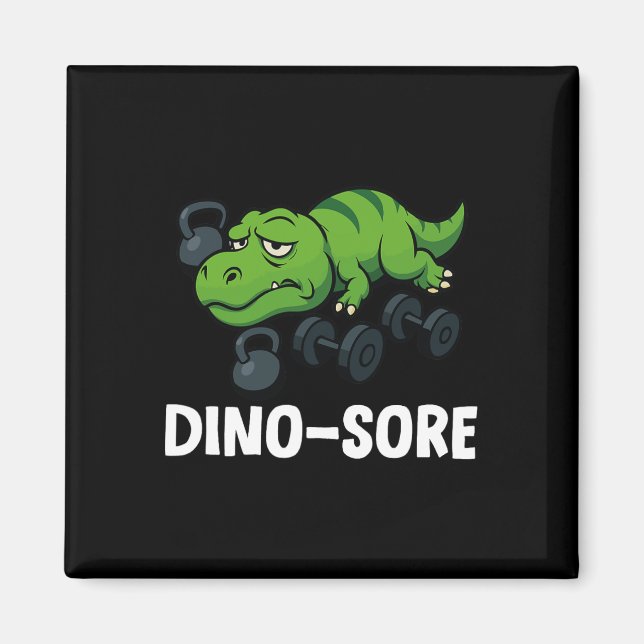Imán Dinosore Funny T-rex Gym Workout  (Frente)