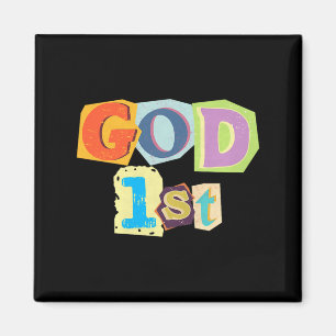 Imán Dios 1º – Christian Tee Premium Tri-blend