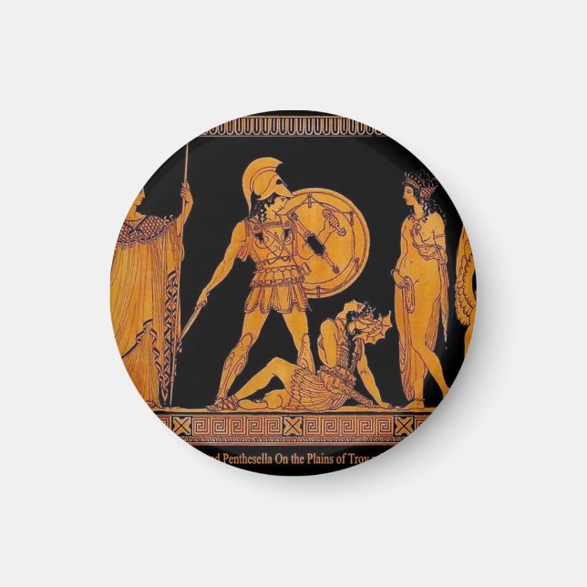 Imán Dios Antiguo Y Frisa De La Diosa - Grecia (Frente)