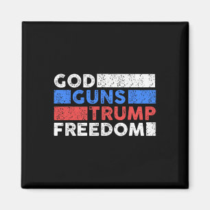 Imán Dios Armas Trump Libertad - Divertido Usa Trump 