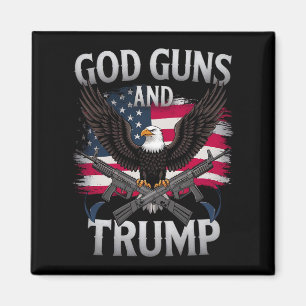 Imán Dios Armas Y Águila Americana Bandera De Trump Vin