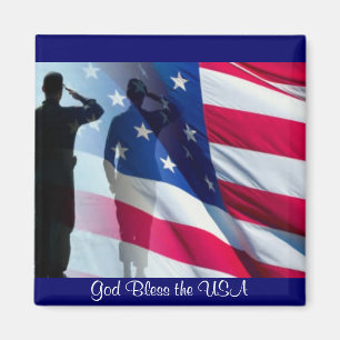Imán Dios bendice la bandera americana de los E.E.U.U.