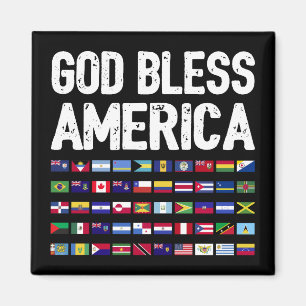 Imán Dios Bendiga a América Todos los Países Orgullo La