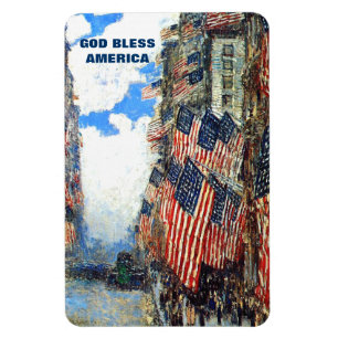 Imán Dios bendiga a Estados Unidos. Bella Artes Patriót