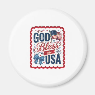 Imán Dios bendiga a Estados Unidos Camiseta vintage dis
