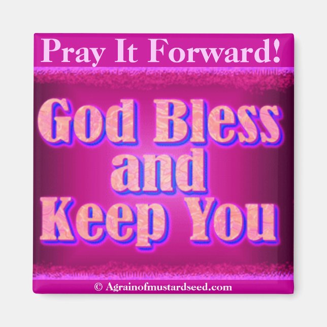 Imán Dios bendiga y mantente (Frente)