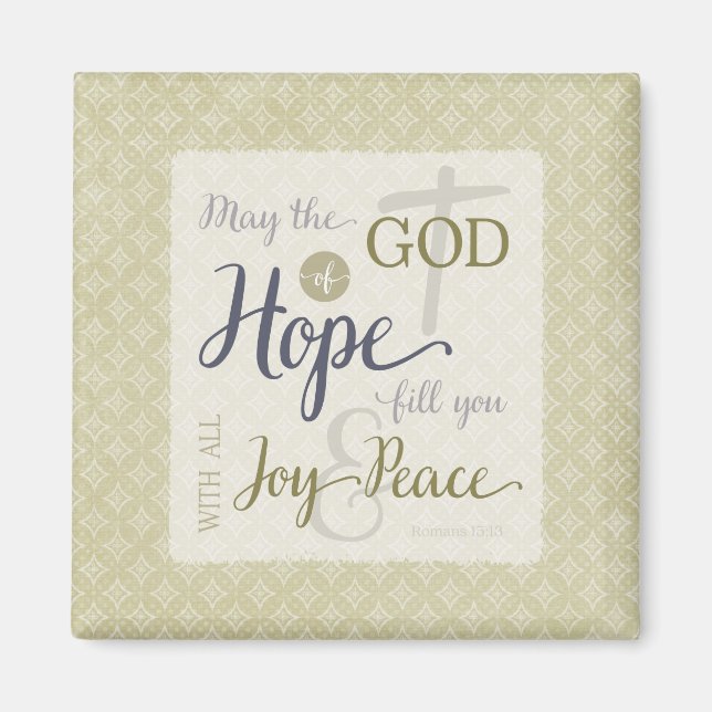 Imán Dios de esperanza te llena de alegría y paz (Frente)