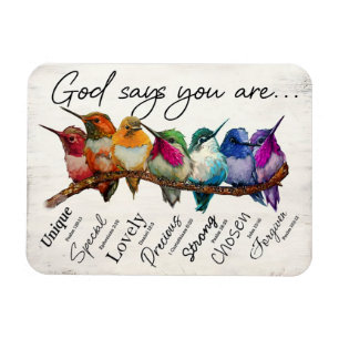 Imán Dios Dice Que Eres Tipografía Colibrí