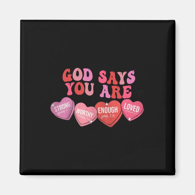 Imán Dios dice que eres valentín  (Frente)
