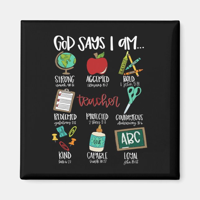 Imán Dios dice que soy... Maestro primer día de clases  (Frente)