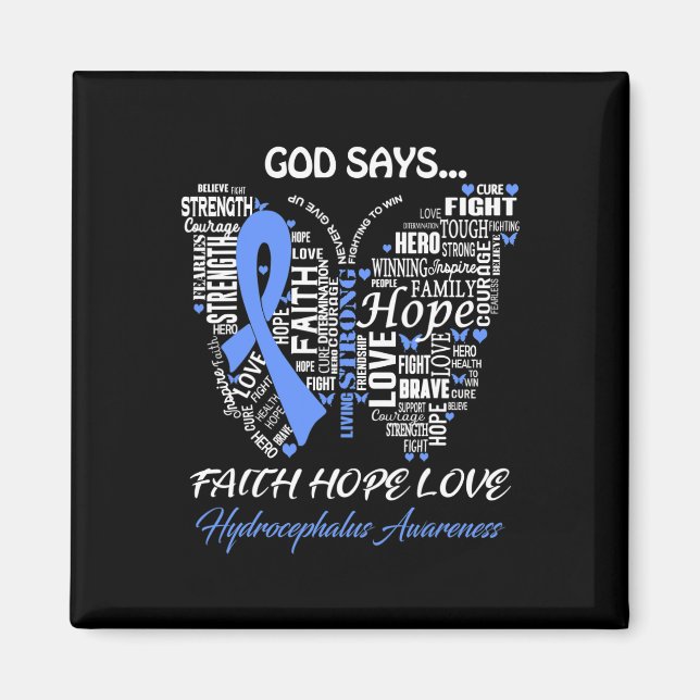 Imán Dios diga Fe Esperanza Amor Hidrocéfalo Sensibiliz (Frente)