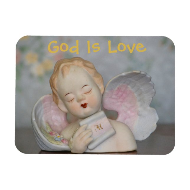 Imán Dios es amor Ángel Magnet (Horizontal)