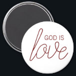 Imán Dios es amor cristiano moderno<br><div class="desc">Es simple: Dios es amor. Este moderno diseño cristiano te ayuda a difundir las buenas noticias y que todos somos amados más de lo que podríamos imaginar.</div>