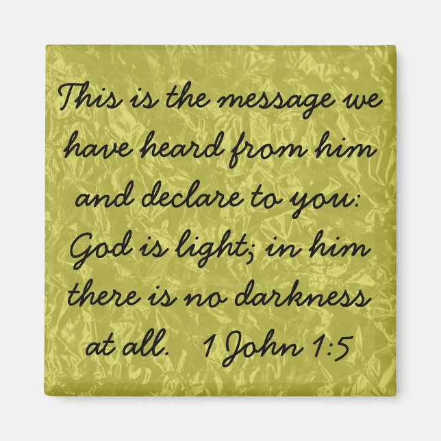 Imán Dios es biblia ligera verso 1 john 1:5 (Frente)