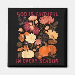 Imán Dios Es Fiel En Cada Temporada Floral Otoño Cristo